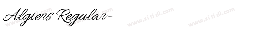 Algiers Regular字体转换 Algiers Regular字体转换